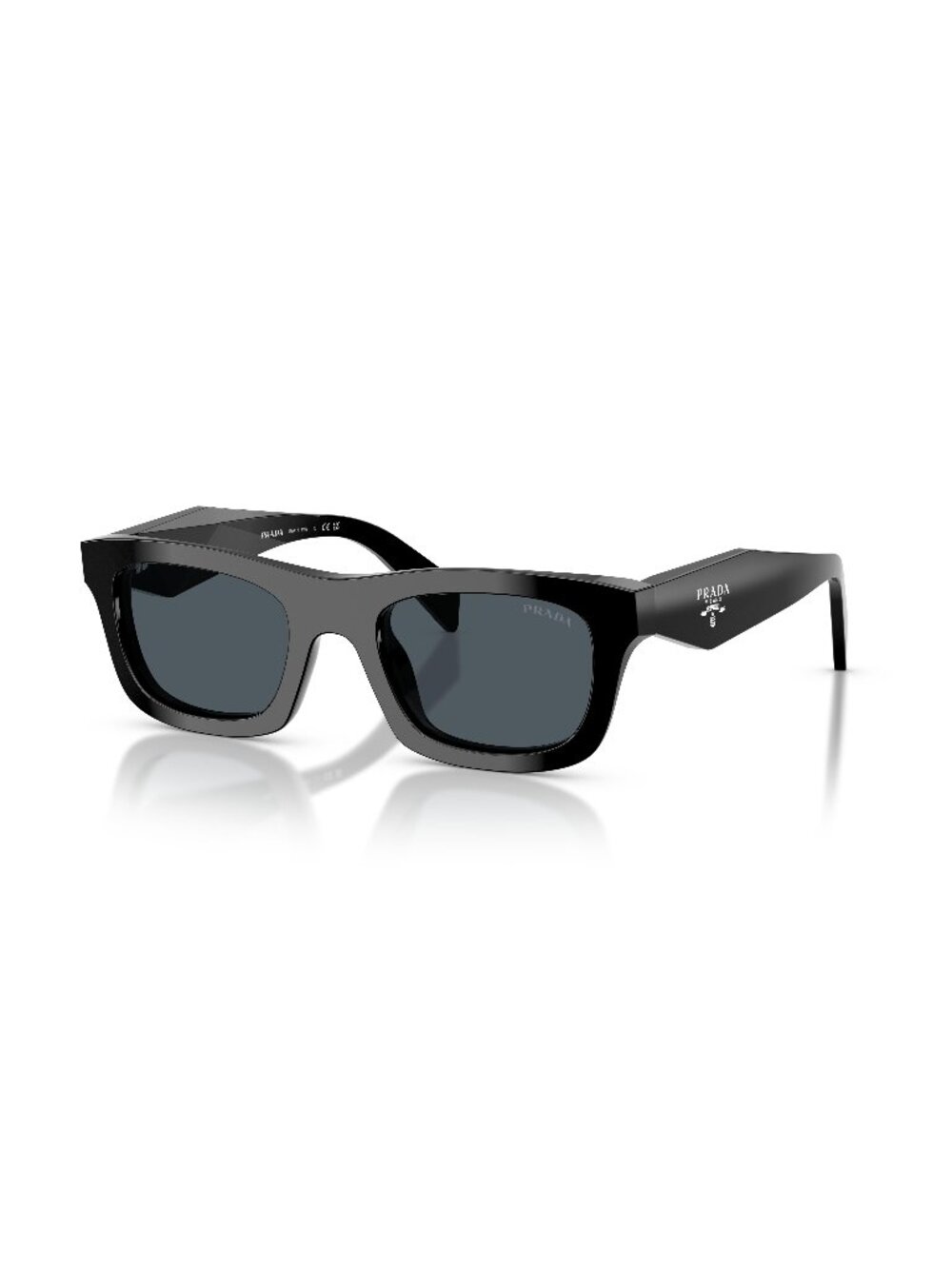 New Prada Women's Sunglasses Black Grey Lens Acetate Frame PR C06S 16K70B 49